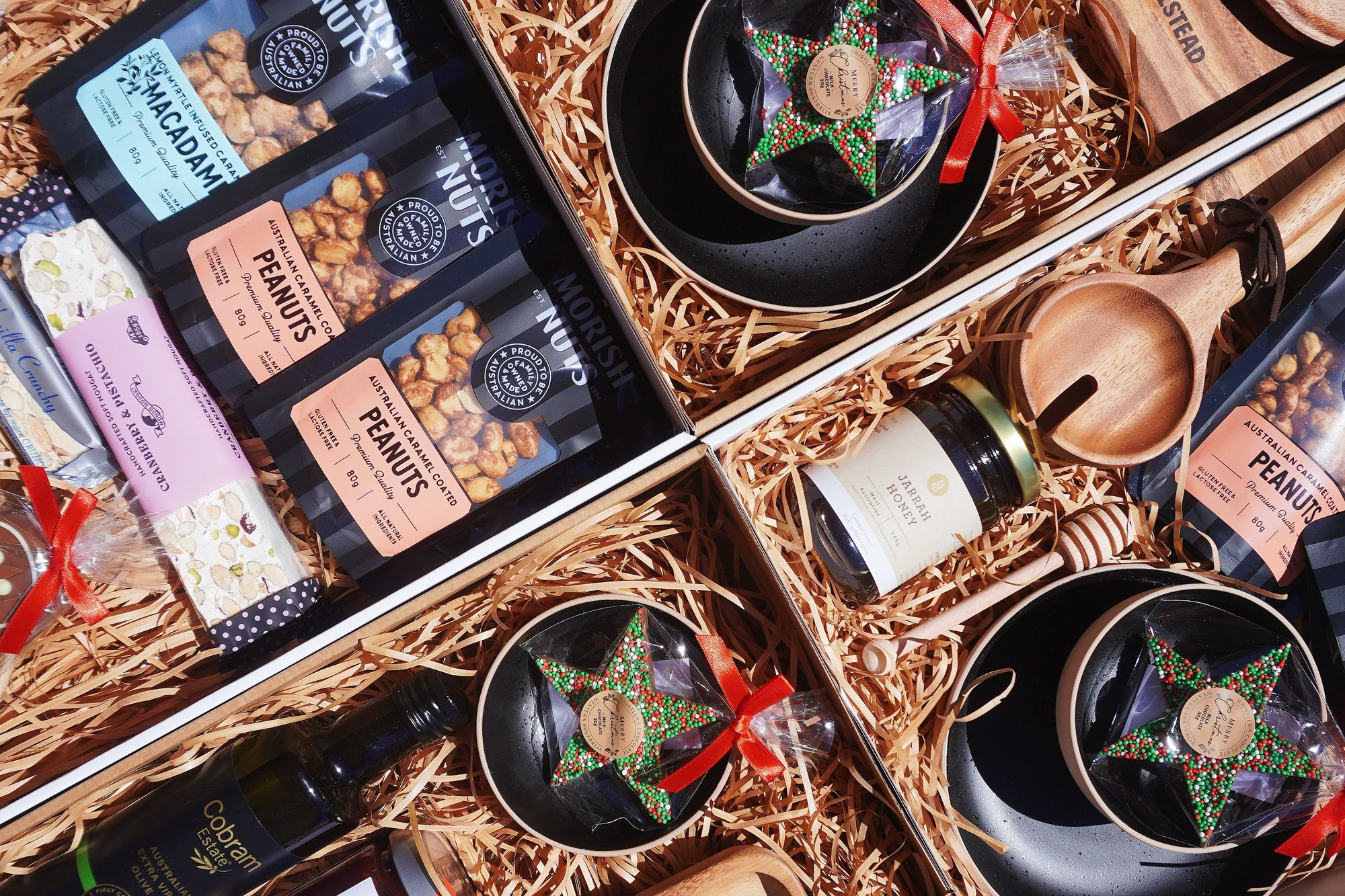 Curated grazing-style corporate thank you gift boxes filled with locally sourced WA-made produce, by No Matter What Gift Box Perth