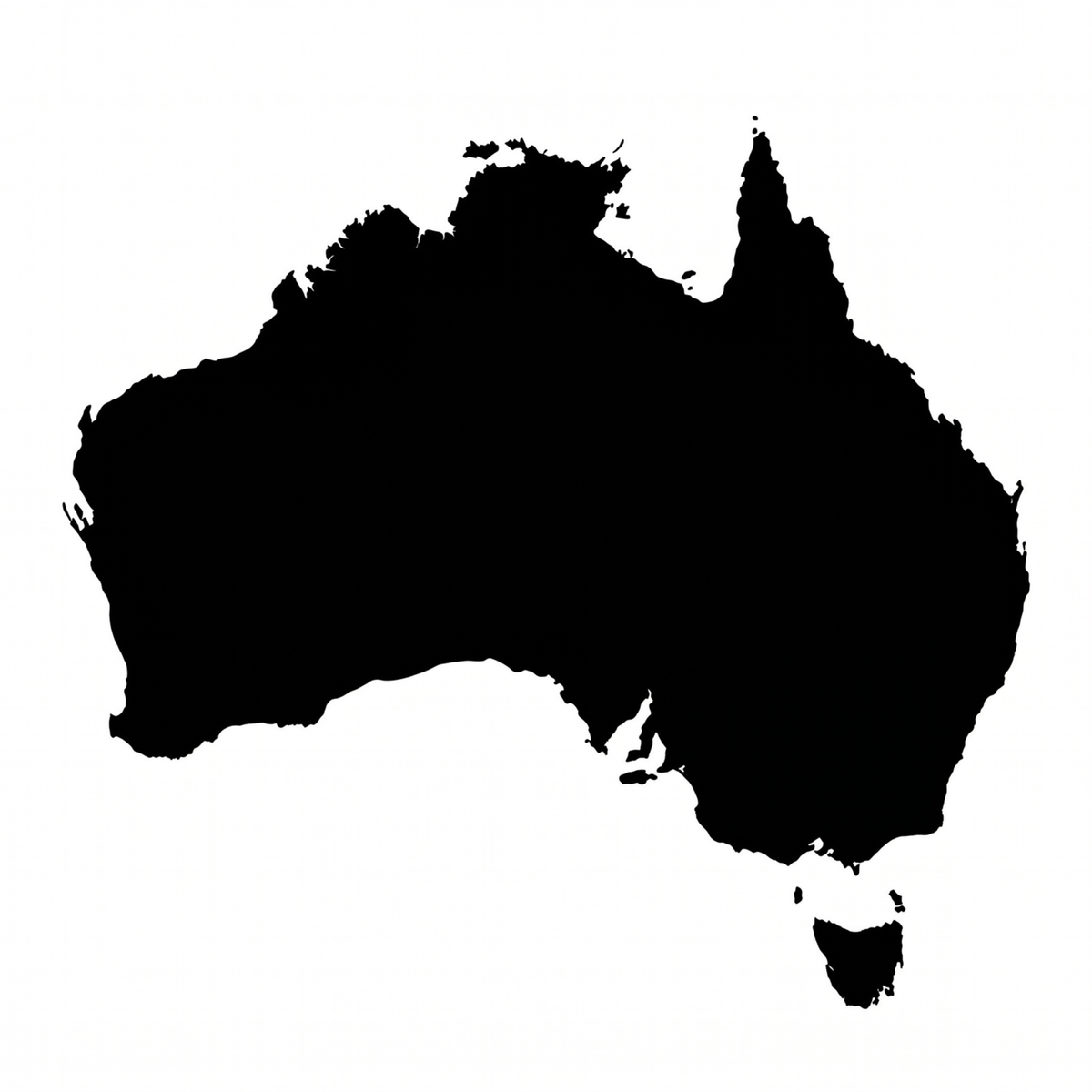 Map of Australia marking Australia-wide delivery of corporate gift boxes from No Matter What Gift Box, Perth